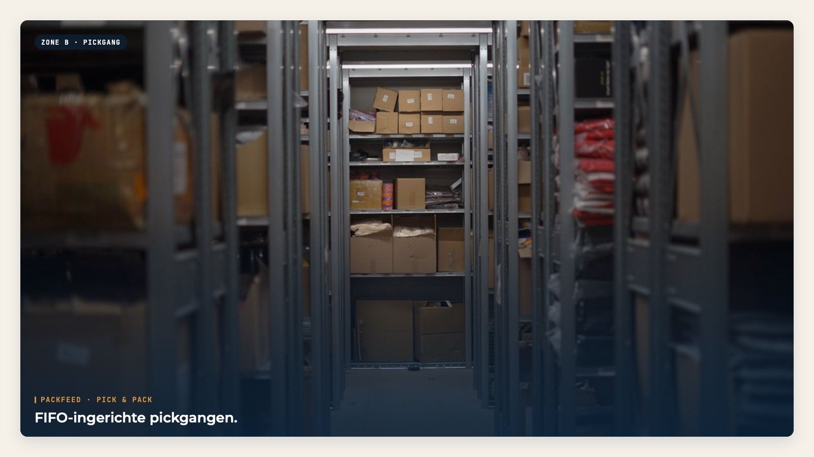 FIFO-configured pick aisles